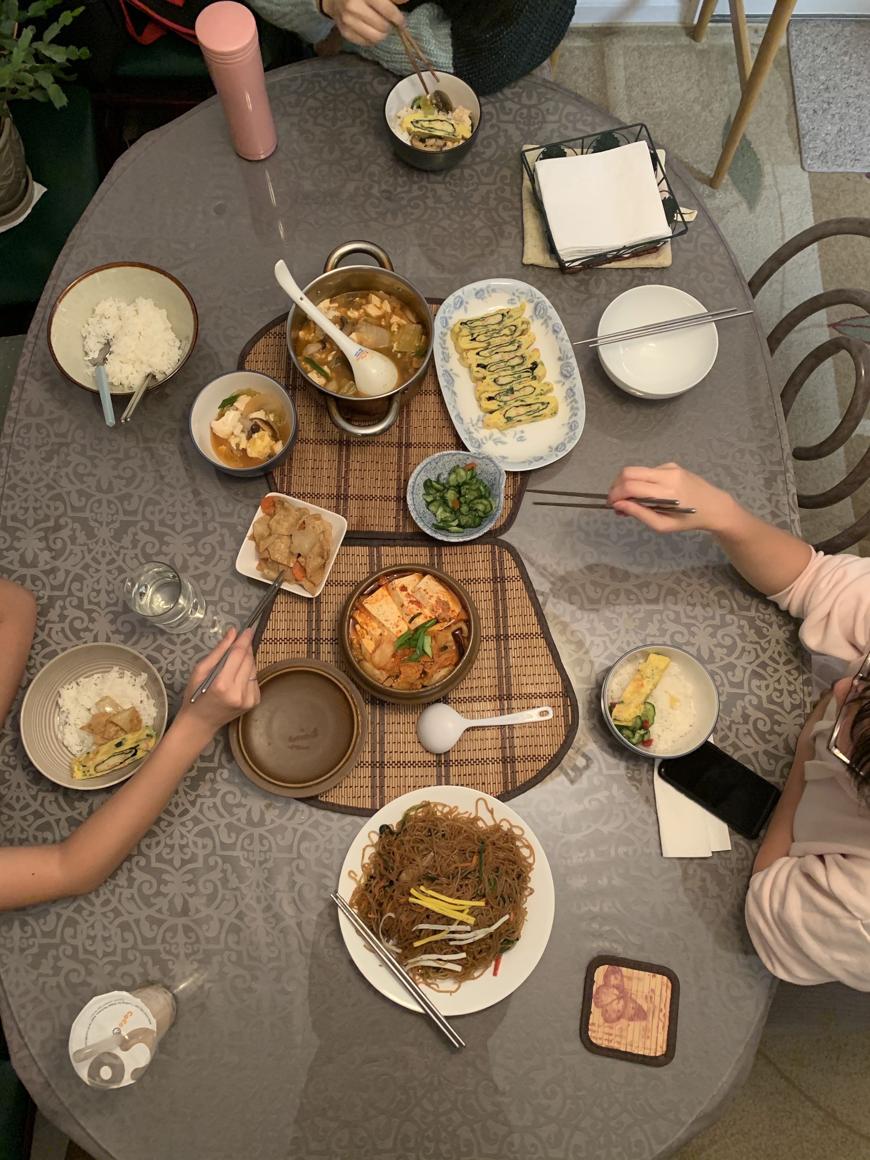 Korean dinner table